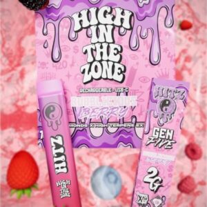 Bubblicious Berry, hitz high in the zone, hitz disposable, hitz